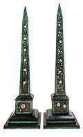 A Pair of Pietra Dura Obelisks