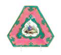 A Sevres Porcelain Triangular Tray