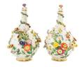 A Pair of German Porcelain Vases and Covers