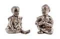 A Pair of Victorian Silver Figural Condiment Containers