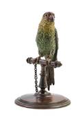 An Austrian Cold Painted Cast Metal Model of a Parrot