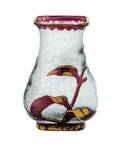 A Baccarat Gilt and Enameled Cameo Glass Vase