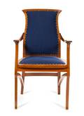 An Art Nouveau Walnut Fauteuil