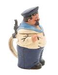 A German Pewter Mounted Ceramic Character Stein