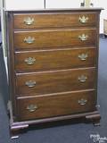 Kindel Chippendale style mahogany chest of drawers