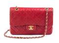A Chanel Red Quilted Leather Double Flap Handbag