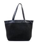 A Bottega Veneta Black Sisal Tote Handbag