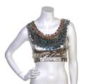 A Silver Sequin Crop Top
