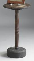 New England walnut and oak candlestand early 18th c