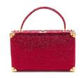 A Judith Leiber Red Rectangular Rhinestone Minaudiere