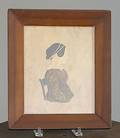 Pair of American watercolor profile portraits early 19th c