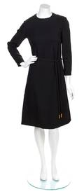 A Bill Blass Black Long Sleeve Dress