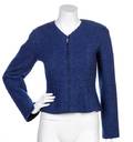 A Chanel Blue Boiled Wool Jacket