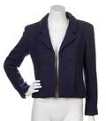 A Chanel Navy Wool and Angora Jacket
