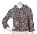 A Chanel Multicolor Tweed Hooded Jacket