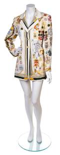 An Hermes Multicolor Silk Jacket