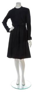 A Geoffrey Beene Little Black Wool Dress