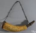 Important American powder horn dated 1777