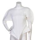 An Issey Miyake White Sculptural Pleated Top
