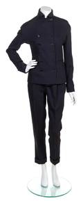 A Romeo Gigli Navy Wool Pant Suit