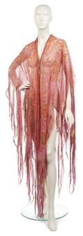 A Zandra Rhodes Pink Chiffon Shawl