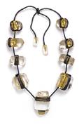A Christine McCarthy Clear and Metallic Gold Necklace