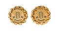 A Pair of Chanel Goldtone Earclips