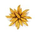 A Chanel Goldtone Floral Brooch
