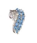 A Trifari Blue Topaz Brooch