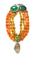 A Philippe Ferrandis Agate Multi Strand Necklace