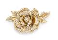 A Jose Barrera Goldtone Rose Brooch