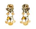 A Pair of Iradj Moini Yellow Citrine and Yellow Topaz Dangle Earclips
