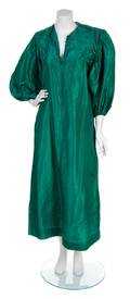A Nina Ricci Green Silk Dress