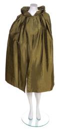 A Nina Ricci Olive Silk Cape
