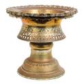 A Large Indonesian Brass Footed Bowl