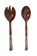 A Pair of Sterling Silver Handled Salad Servers