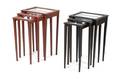 Two Sets of Lacquered Nesting Tables
