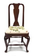 A Queen Anne Style Mahogany Side Chair