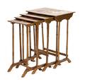 A Victorian Nest of Four Painted Gilt Tables