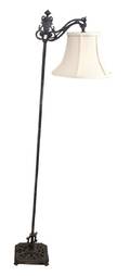 A Black Painted Metal Floor Lamp