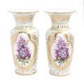 A Pair of Continental Porcelain Baluster Vases