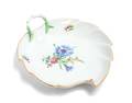 A Meissen Porcelain LeafShaped Dish