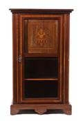An Edwardian Marquetry Mahogany Side Cabinet