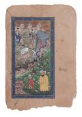 A Collection of Nine Indian Mughal Style Miniatures