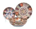 Three Japanese Imari Porcelain Articles