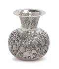 A Burmese Silver Vase