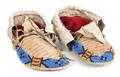 A Pair of Sioux Beaded and Quill Moccasins