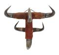 A Bison Horn Wall Hanging Hat Rack