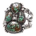 A Southwestern Style Silver and Turquoise Bracelet