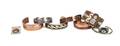 A Group of Southwestern Copper and Silver Bracelets